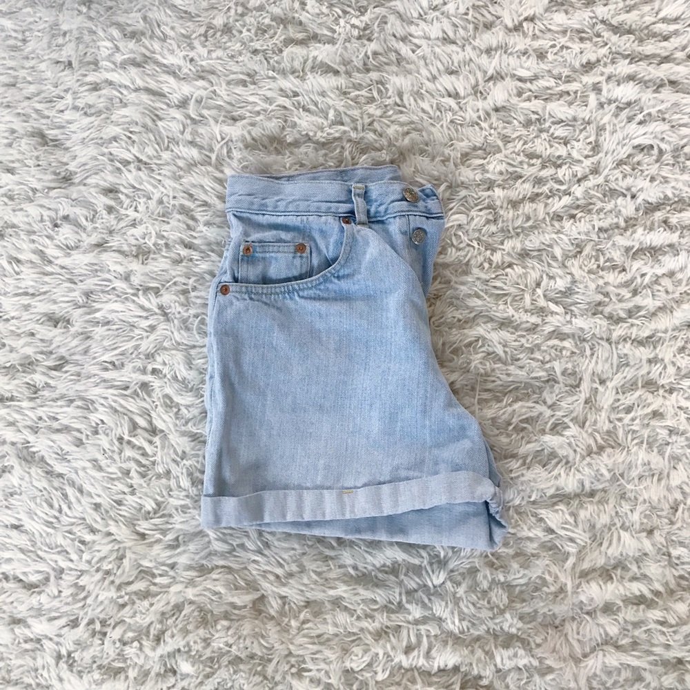 VINTAGE High-waist Cuff Shorts